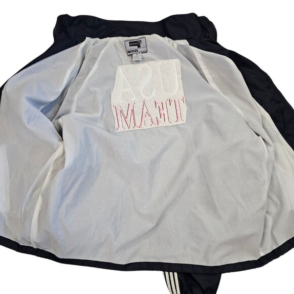 Y2K‎ Olympics USA Team Jacket Windbreaker Navy Blue Embroidery Nylon Sz XL Hood - Picture 10 of 13